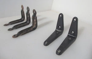 Vintage Iron Cistern Shelf Brackets Holders Shelve Shelving 4"D x3 / +2 - Picture 1 of 8