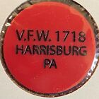 Harrisburg, PA V.F.W. Post 1718 c1970's-80's Plastic "G/F One Bottle Beer" Token