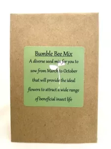 20 X 5g Wedding Favours Bumble Bee Butterfly Friendly Wild Flower Plant Seed Mix - Picture 1 of 4