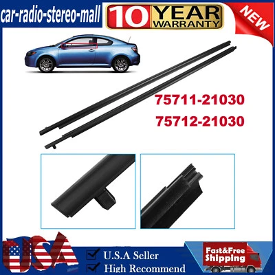 NEW For TOYOTA SCION TC EXTERIOR WEATHERSTRIP SET FRONT 2 WINDOWS ONLY 2005-2010 - Изображение 1 из 4