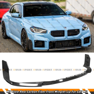 Para 2023-2026 BMW M2 G87 fibra de carbono estilo MP winglet para-choque dianteiro divisor de lábios - Imagem 1 de 4