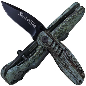 Schrade Taschenmesser Einhand Camo Motiv Daumenpin Liner Lock Fangriemenöse Clip - Bild 1 von 6