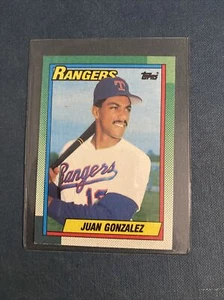 1990 Topps Juan Gonzalez, Texas Rangers #331 Multiple ERROR RARE Tiffany Card - Picture 1 of 10