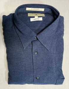JOSEPH ABBOUD MEN’S LARGE (16-16.5x34/35) SOLID STEEL BLUE SPORT SHIRT NWOT - Picture 1 of 6