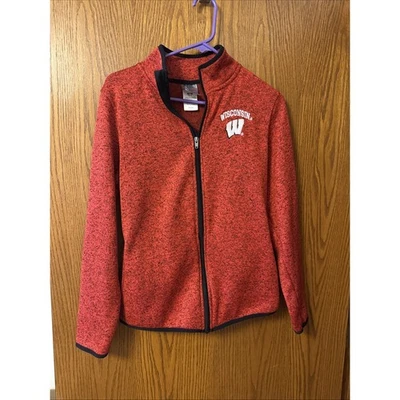 Chaqueta para mujer Wisconsin Badgers con cremallera M ropa de caballeros roja polar cremallera completa Foto 1 de 4