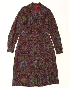 VINTAGE Womens A-Line Dress UK 14 Medium Multicoloured Paisley CZ62 - Picture 1 of 2