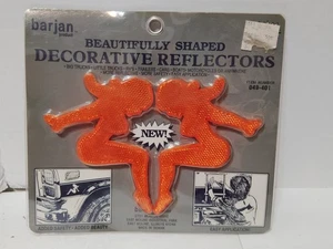 NEW! Barjan Sitting Lady Stick on Amber Reflector 2 per pack 049-401 - Picture 1 of 4