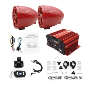 Bluetooth Motorcycle ATV 4 Wheeler Audio Stereo Speakers System AUX FM Radio USB - Picture 1 of 8