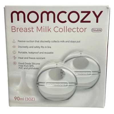 Momcozy Colector de Leche Materna Silicona 3oz Doble Succión Pasiva Portátil Nuevo Foto 1 de 4