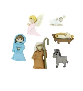 Botones de Belén de Navidad. Dress It Up. - Imagen 1 de 11