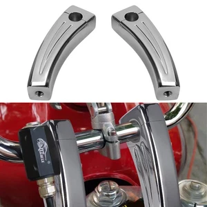 Elevadores de retroceso de manillar de motocicleta cromado de 5,5 pulgadas barra de 1" para Harley Cruiser - Imagen 1 de 12