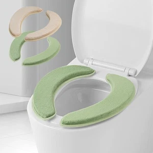 2 Sets Soft Flannel Toilet Seat Cover with Memory Foam, Non Slip Thicker Warm... - Picture 1 of 8