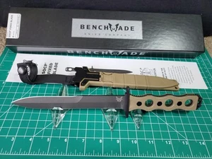 Benchmade 185BK-1 SOCP W/ Sand G-10 Handle & 7.11in CPM-3V Double Edge Dagger - Picture 1 of 24