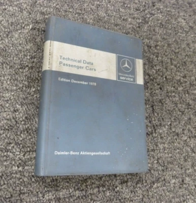 Mercedes Benz 280SL 350SL 450SL 1976-1977 Roadster manual de especificaciones de servicio Foto 1 de 4