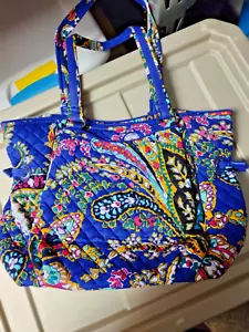 Borsa a tracolla Vera Bradley's ICONIC GLENNA con motivo ROMANTICO PAISLEY blu nuova con etichette - Foto 1 di 5