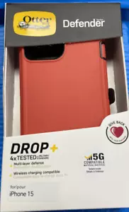 OtterBox DEFENDER SERIES Drop Plus Case for iPhone 15 - Red - Picture 1 of 1