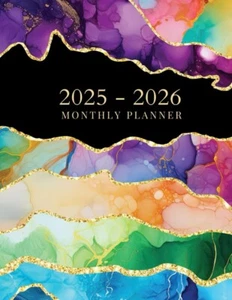 Monthly Planner 2025-2026: Large Print 2 Year Calendar Schedule Organizer from J - Picture 1 of 1