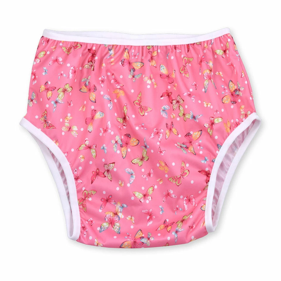Pantalones Silencio Impermeables - Cubierta de Pañales para Adultos - Mariposas Rosas Foto 1 de 1