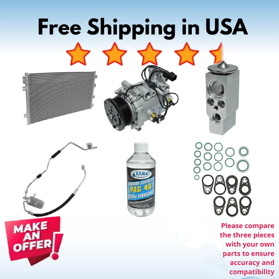 Compresor, condensador y válvula aire acondicionado apto para Dodge Stratus 2005 Foto 1 de 1