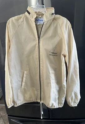 Vintage Bermuda Rider Jacket Nylon Waterproof Full Zip Hooded Blue Med OR Tan Sm - Image 1 of 4