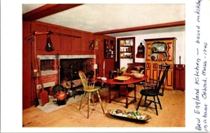 PostCard Typical New England Kitchen From Oxford MA 1740 Unposted - Picture 1 of 2