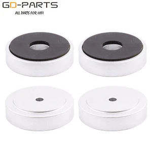 40*10mm Silver Aluminum Speaker AMP Chassis Isolation Feet Stand Pad Floor Base - Picture 1 of 7