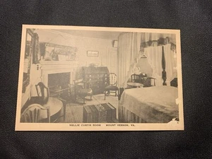 Nelly Curtis Room Mount Vernon George WA Home Virginia Vintage Chrome Post Card - Picture 1 of 2
