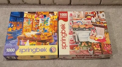 2 Springbok 1000 Piece Puzzles BAKER'S KITCHEN & GRANDMA'S KITCHEN  - Complete - Image 1 of 4