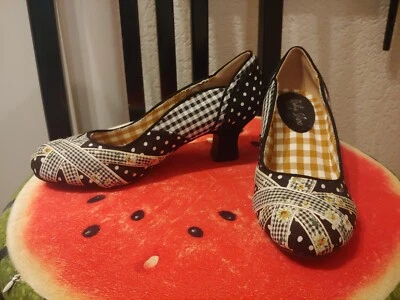 Ruby Shoo Pumps Paula Mid Heel Vintage Cottage Core Rockabilly Gothic Boho Lolit - Bild 1 von 4