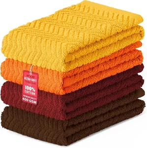DecorRack 100% Cotton Kitchen Towels 15" x 25" Absorbent Large Fall Set New - Picture 1 of 6