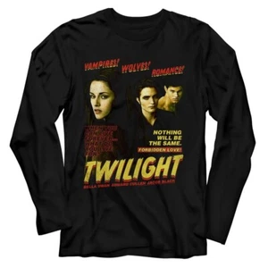 Twilight Movie Saga T-Shirt New Vampires Wolves Romance Adult Long Sleeve Black - Picture 1 of 3