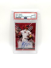 2022 Joey Votto Topps Finest Red Wave Refractor Auto /5 PSA 10 #JV - Reds