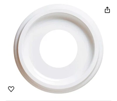 Westinghouse 9-3/4" Ceiling Medallion Light Fixture Fan White Finish PAINTABLE - Image 1 of 3