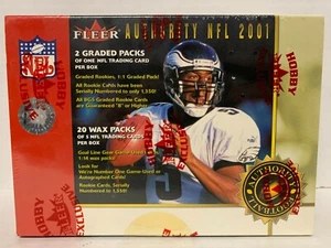 2001 FLEER AUTHORITY NFL FOOTBALL HOBBY BOX 20 PACKS DREW BREES RC NEW SEALED - Picture 1 of 6