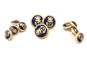 SET 11 BOTTONI BLAZER MARINARI  BLU ORO giacca - Picture 1 of 2