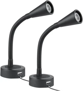 2 x Wohnmobil 12V LED Leselampe Caravan Boot dimmbar Leselampe mit USB - Bild 1 von 10