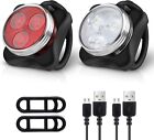 Ascher Rechargeable LED Bike Lights Set - Headlight Taillight Combinations LED