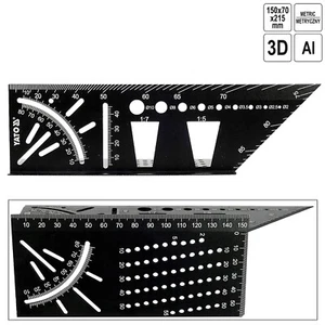3D-Gehrungswinkel Lineal Winkellineal integrierte Bohrlehre Messlineal Bauwinkel - Bild 1 von 4