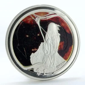 New Zealand 1 dollar Bridge of Kazad-Dum colored silver coin 2003 - Picture 1 of 6