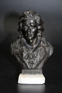 Small Bust Of Friedrich Schiller Um 1920 Cast Metal Patinised - Picture 1 of 5