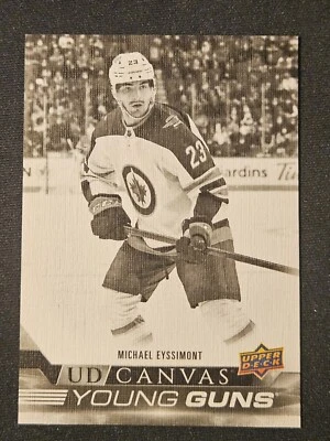 22-23 Upper Deck Michael Eyssimont Canvas Young Guns Rookie 🚨🚨🚨 Black & White - Image 1 of 2