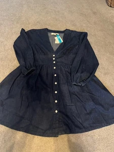 Nobody’s Child Starlight Mini Dress Plain denim BNWT size 14 - Picture 1 of 6