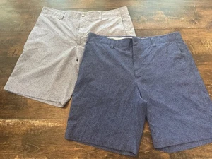 Men’s Callaway Golf Shorts Lot (2) Size 38 Grey And Blue PGA Performance - Picture 1 of 6