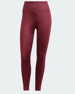 Adidas Para Mujer X Zoe Saldana AEROREADY Borgoña Brillo Leggings Pequeños Ropa Activa - Imagen 1 de 8