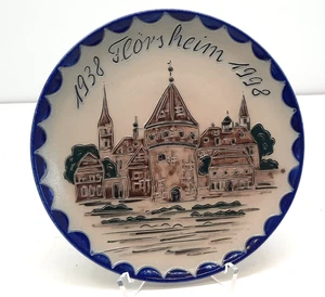 Wandteller Teller Eulenhof Zöller " 1938 FLÖRSHEIM 1998 " 380 g / Ø 18,5 cm ) - Bild 1 von 4