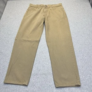 Levis 550 Jeans Mens Size 38X31 Relaxed Fit Cotton Denim Beige Vintage 2002 EUC - Picture 1 of 17