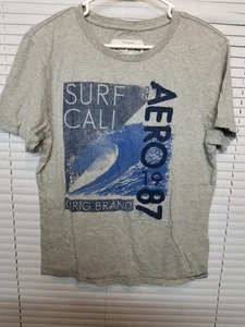 T-shirt vintage anni 90 Aeropostale Surf Cali marca orig-punto singolo taglia S - Foto 1 di 4