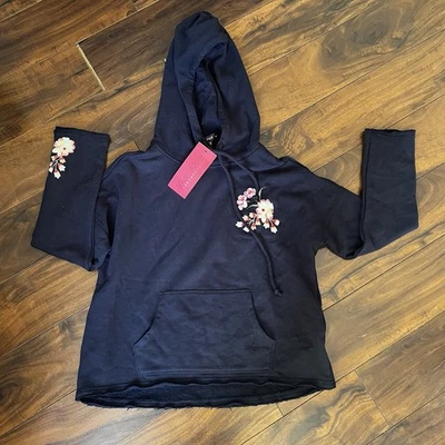 Sudadera con capucha azul para mujer talla pequeña Foto 1 de 3