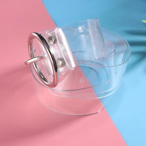 Circle Buckle Belt Miss Student Women Full Transparent Round Shape - Picture 1 of 11