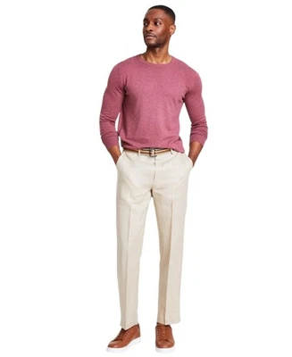 Pantalones de vestir Nautica para hombre corte moderno 38/29 beige liso Foto 1 de 3